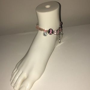 Breast Cancer Awareness Anklet